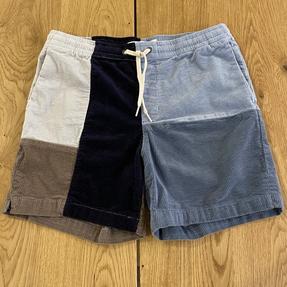 Pacsun Volley Patchwork Shorts Corduroy Color block Mens Sz S Elastic Adjustable